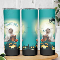 Capy-Boo-Ra Halloween Skinny Tumbler Spooky Halloween Night With Pumpkins - Wonder Print Shop