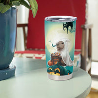 Capy-Boo-Ra Halloween Tumbler Cup Spooky Halloween Night With Pumpkins - Wonder Print Shop