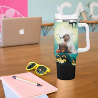 Capy-Boo-Ra Halloween Tumbler With Handle Spooky Halloween Night With Pumpkins - Wonder Print Shop
