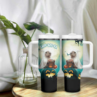 Capy-Boo-Ra Halloween Tumbler With Handle Spooky Halloween Night With Pumpkins - Wonder Print Shop