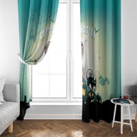 Capy-Boo-Ra Halloween Window Curtain Spooky Halloween Night With Pumpkins - Wonder Print Shop