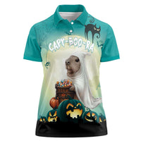 Capy-Boo-Ra Halloween Women Polo Shirt Spooky Halloween Night With Pumpkins - Wonder Print Shop