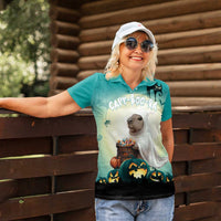 Capy-Boo-Ra Halloween Women Polo Shirt Spooky Halloween Night With Pumpkins - Wonder Print Shop