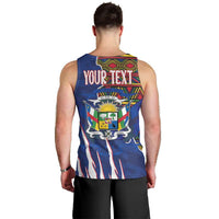 Personalized Central African Republic Since 1958 Men Tank Top Coat Of Arms With Kente Pattern - Wonder Print Shop