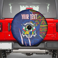 Personalized Central African Republic Since 1958 Spare Tire Cover Coat Of Arms With Kente Pattern - Wonder Print Shop