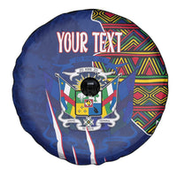 Personalized Central African Republic Since 1958 Spare Tire Cover Coat Of Arms With Kente Pattern - Wonder Print Shop