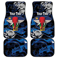Personalized Central African Republic Elephant Car Mats King Protea - Abstract Style - Wonder Print Shop