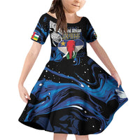 Personalized Central African Republic Elephant Family Matching Off Shoulder Short Dress and Hawaiian Shirt King Protea - Abstract Style - Wonder Print Shop