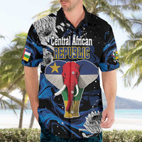 Personalized Central African Republic Elephant Hawaiian Shirt King Protea - Abstract Style - Wonder Print Shop