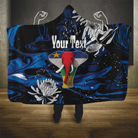 Personalized Central African Republic Elephant Hooded Blanket King Protea - Abstract Style