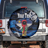 Personalized Central African Republic Elephant Spare Tire Cover King Protea - Abstract Style - Wonder Print Shop