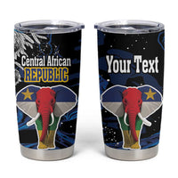 Personalized Central African Republic Elephant Tumbler Cup King Protea - Abstract Style - Wonder Print Shop