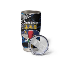 Personalized Central African Republic Elephant Tumbler Cup King Protea - Abstract Style - Wonder Print Shop