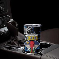 Personalized Central African Republic Elephant Tumbler Cup King Protea - Abstract Style - Wonder Print Shop