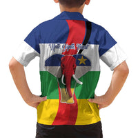 Central African Republic Republic Day 1958 Family Matching Tank Maxi Dress and Hawaiian Shirt Unite, Dignite, Travail - Flag Style - Wonder Print Shop