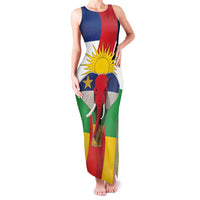 Central African Republic Republic Day 1958 Family Matching Tank Maxi Dress and Hawaiian Shirt Unite, Dignite, Travail - Flag Style - Wonder Print Shop