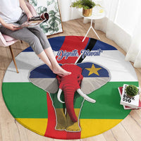 Central African Republic Republic Day 1958 Round Carpet Unite, Dignite, Travail - Flag Style