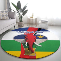 Central African Republic Republic Day 1958 Round Carpet Unite, Dignite, Travail - Flag Style