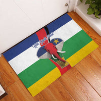 Central African Republic Republic Day 1958 Rubber Doormat Unite, Dignite, Travail - Flag Style - Wonder Print Shop
