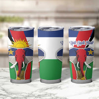 Central African Republic Republic Day 1958 Tumbler Cup Unit, Dignit, Travail - Flag Style - Wonder Print Shop