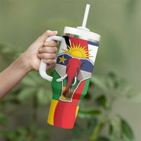 Central African Republic Republic Day 1958 Tumbler With Handle Unit, Dignit, Travail - Flag Style - Wonder Print Shop