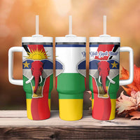 Central African Republic Republic Day 1958 Tumbler With Handle Unit, Dignit, Travail - Flag Style - Wonder Print Shop