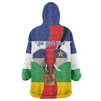 Central African Republic Republic Day 1958 Wearable Blanket Hoodie Unite, Dignite, Travail - Flag Style - Wonder Print Shop