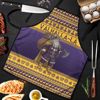 Merry Christmas from Vikingnations Apron Valhalla-La Santa - Wonder Print Shop