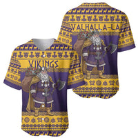 Merry Christmas from Vikingnations Baseball Jersey Valhalla-La Santa - Wonder Print Shop