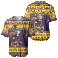 Merry Christmas from Vikingnations Baseball Jersey Valhalla-La Santa - Wonder Print Shop