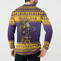 Merry Christmas from Vikingnations Button Sweatshirt Valhalla-La Santa - Wonder Print Shop