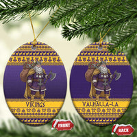 Merry Christmas from Vikingnations Ceramic Ornament Valhalla-La Santa - Wonder Print Shop