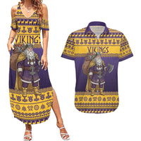 Merry Christmas from Vikingnations Couples Matching Summer Maxi Dress and Hawaiian Shirt Valhalla-La Santa - Wonder Print Shop