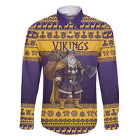 Merry Christmas from Vikingnations Family Matching Long Sleeve Bodycon Dress and Hawaiian Shirt Valhalla-La Santa - Wonder Print Shop