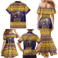 Merry Christmas from Vikingnations Family Matching Mermaid Dress and Hawaiian Shirt Valhalla-La Santa - Wonder Print Shop