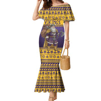 Merry Christmas from Vikingnations Family Matching Mermaid Dress and Hawaiian Shirt Valhalla-La Santa - Wonder Print Shop