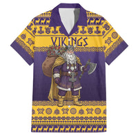 Merry Christmas from Vikingnations Family Matching Off The Shoulder Long Sleeve Dress and Hawaiian Shirt Valhalla-La Santa - Wonder Print Shop