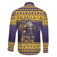 Merry Christmas from Vikingnations Family Matching Off Shoulder Maxi Dress and Hawaiian Shirt Valhalla-La Santa - Wonder Print Shop