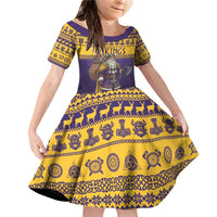 Merry Christmas from Vikingnations Family Matching Off Shoulder Short Dress and Hawaiian Shirt Valhalla-La Santa - Wonder Print Shop