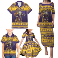 Merry Christmas from Vikingnations Family Matching Puletasi and Hawaiian Shirt Valhalla-La Santa - Wonder Print Shop