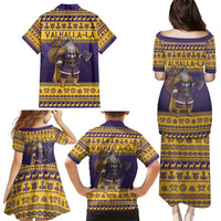 Merry Christmas from Vikingnations Family Matching Puletasi and Hawaiian Shirt Valhalla-La Santa - Wonder Print Shop