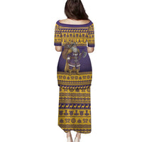 Merry Christmas from Vikingnations Family Matching Puletasi and Hawaiian Shirt Valhalla-La Santa - Wonder Print Shop