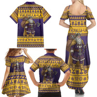 Merry Christmas from Vikingnations Family Matching Summer Maxi Dress and Hawaiian Shirt Valhalla-La Santa - Wonder Print Shop