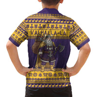Merry Christmas from Vikingnations Family Matching Tank Maxi Dress and Hawaiian Shirt Valhalla-La Santa - Wonder Print Shop
