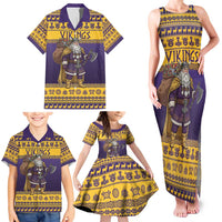 Merry Christmas from Vikingnations Family Matching Tank Maxi Dress and Hawaiian Shirt Valhalla-La Santa - Wonder Print Shop