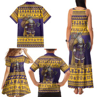 Merry Christmas from Vikingnations Family Matching Tank Maxi Dress and Hawaiian Shirt Valhalla-La Santa - Wonder Print Shop
