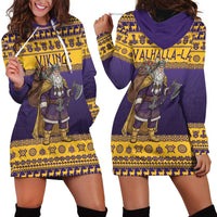 Merry Christmas from Vikingnations Hoodie Dress Valhalla-La Santa - Wonder Print Shop