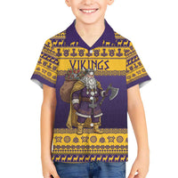 Merry Christmas from Vikingnations Kid Hawaiian Shirt Valhalla-La Santa - Wonder Print Shop