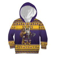 Merry Christmas from Vikingnations Kid Hoodie Valhalla-La Santa - Wonder Print Shop