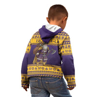Merry Christmas from Vikingnations Kid Hoodie Valhalla-La Santa - Wonder Print Shop